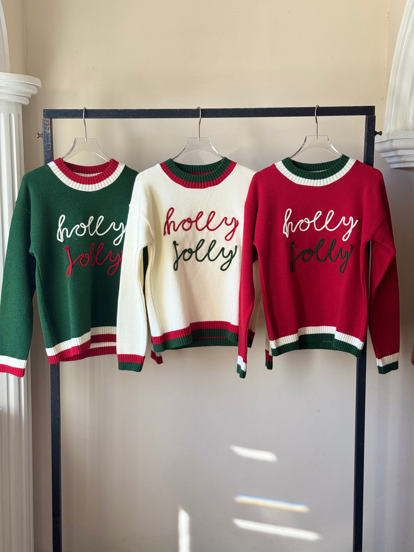 Suéter holly jolly navideño