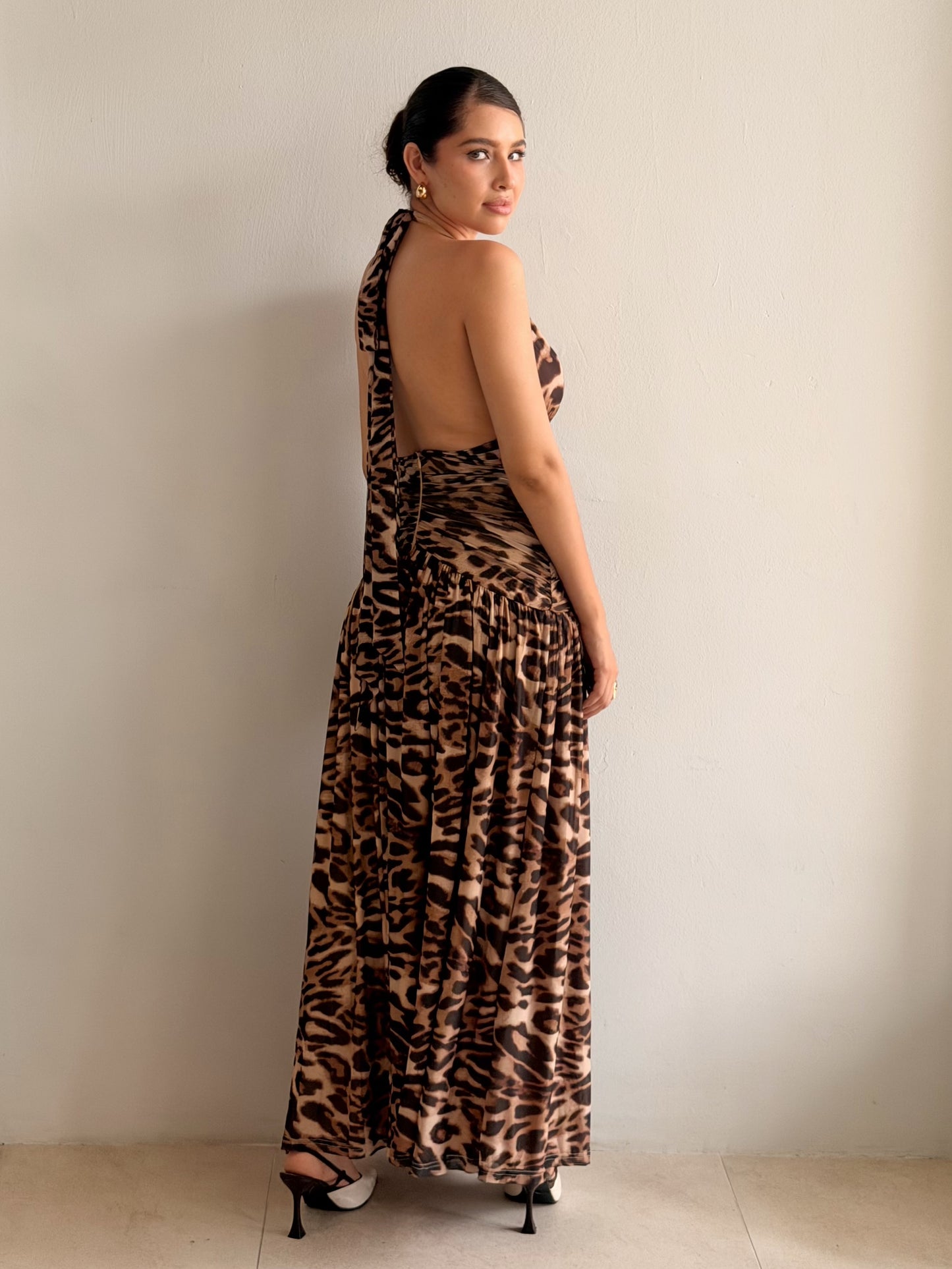 Vestido Largo Animal Print