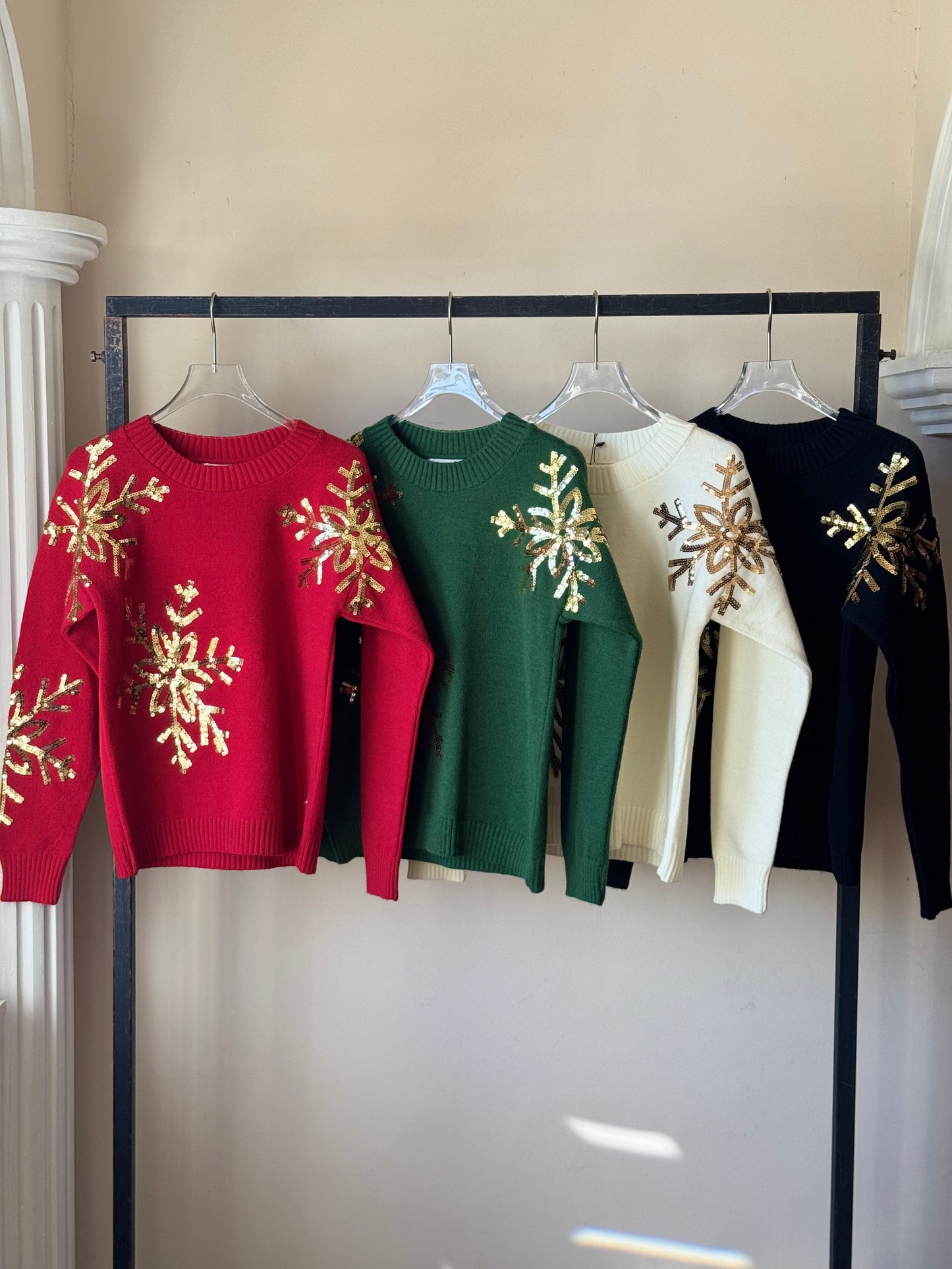 Suéter copos navideño