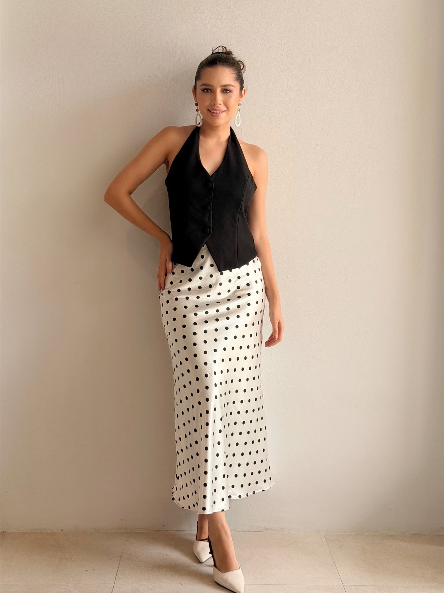 Falda Satin puntos