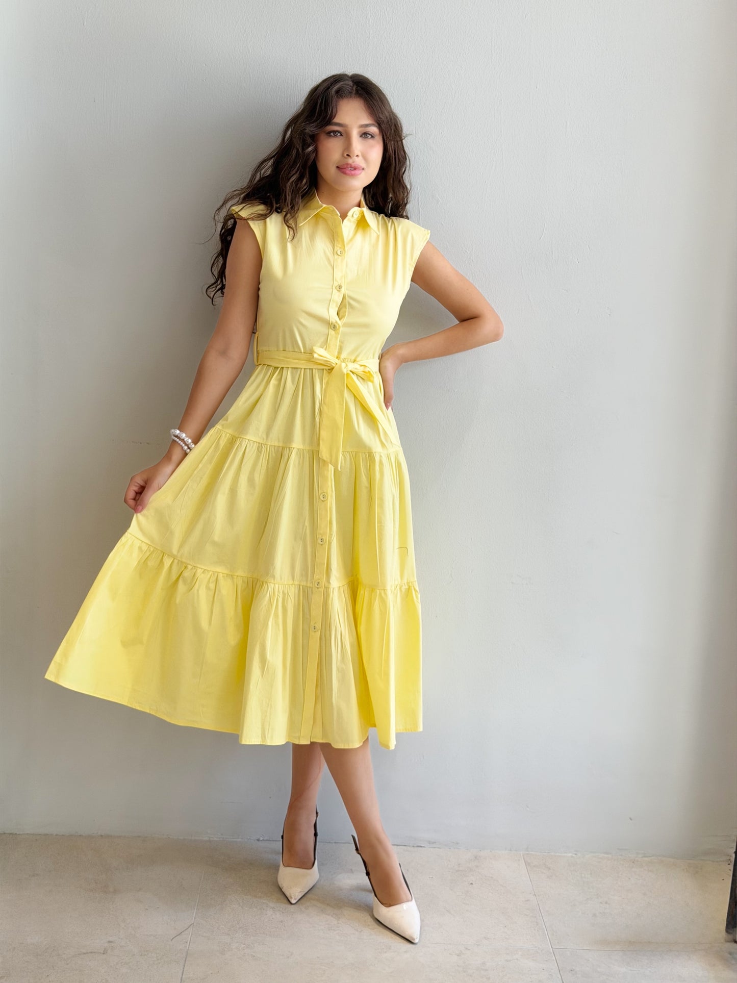 Vestido camisero sin mangas