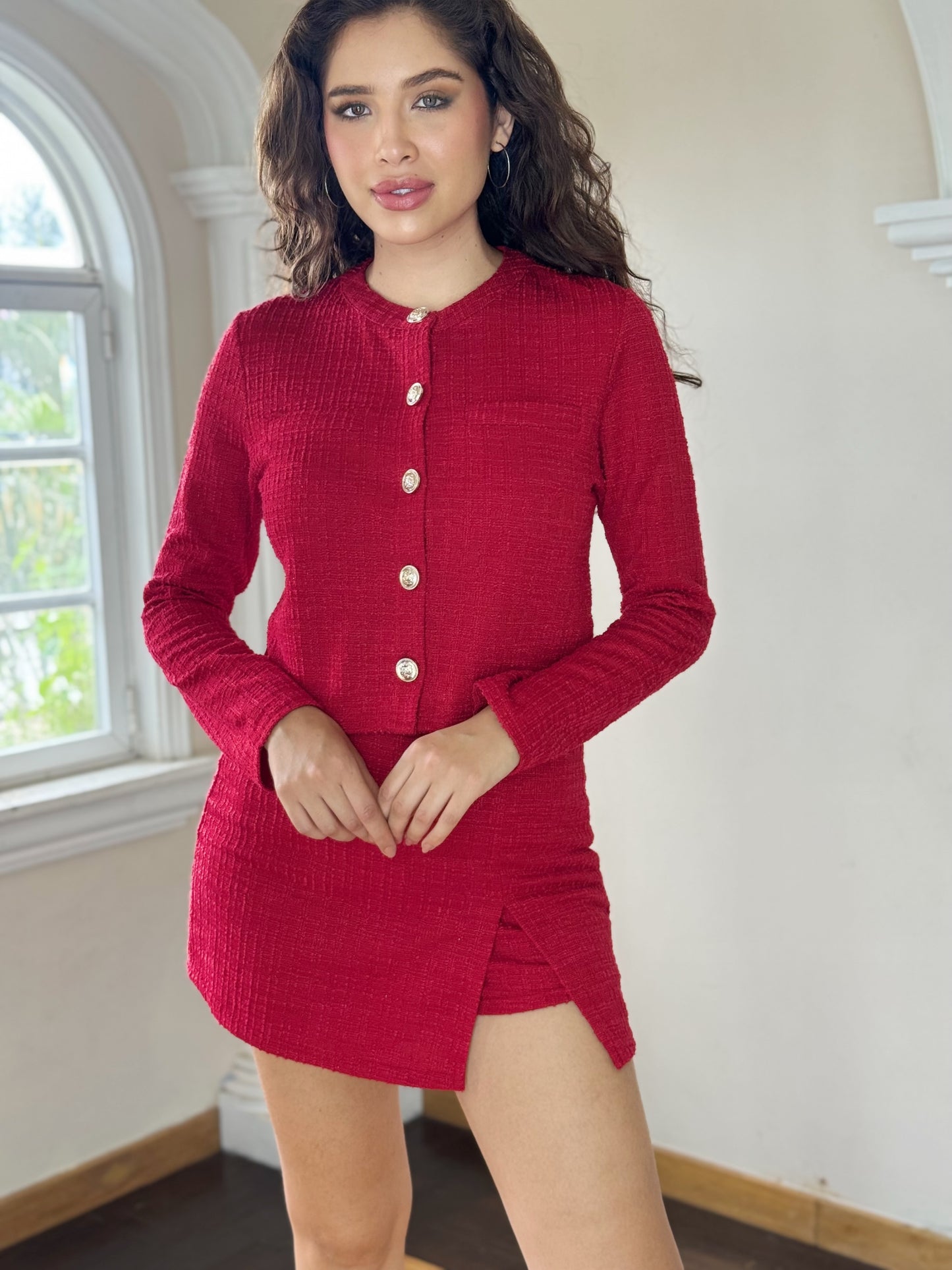 Conjunto tweed con brillos