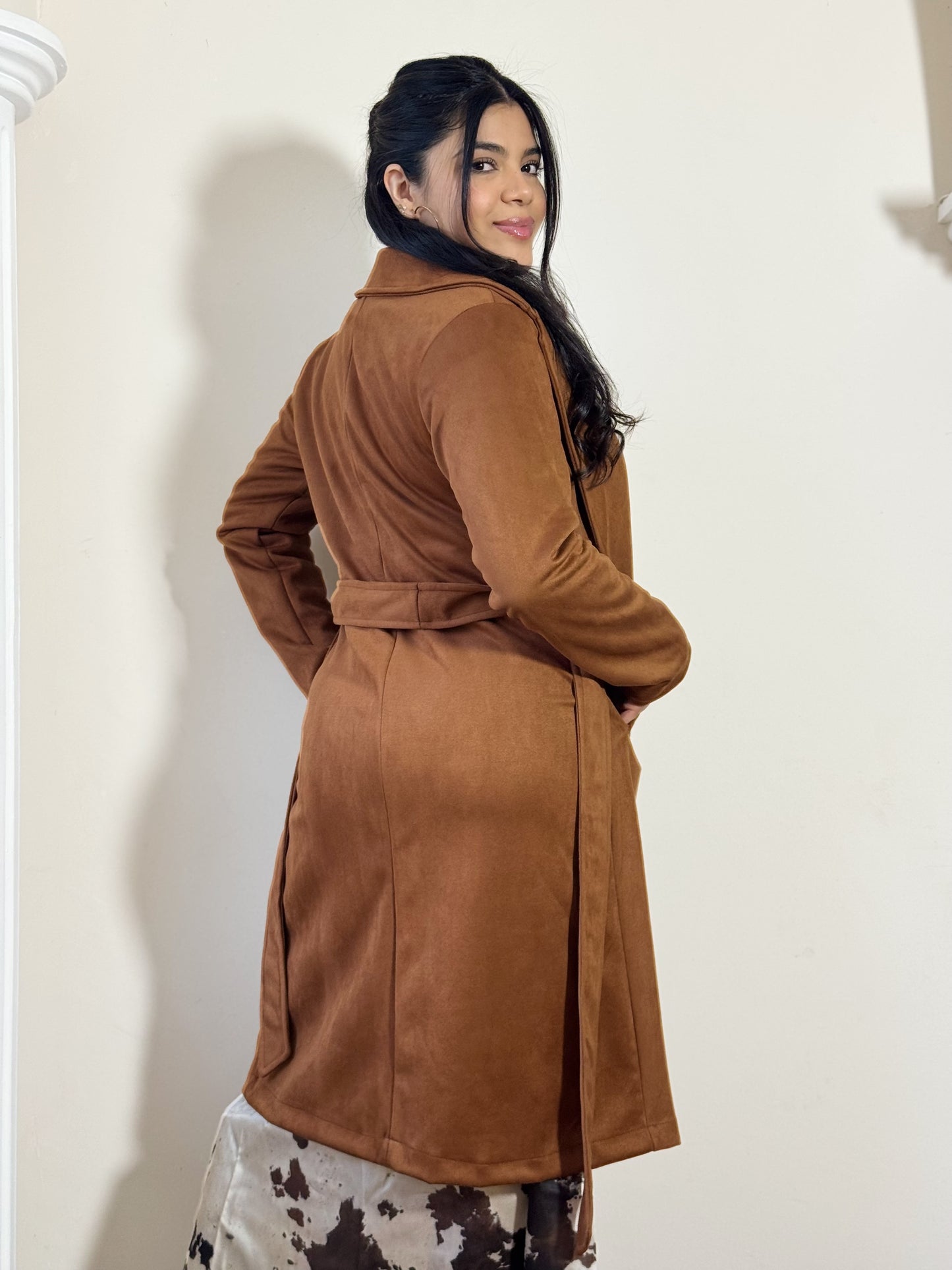Gabardina de gamuza