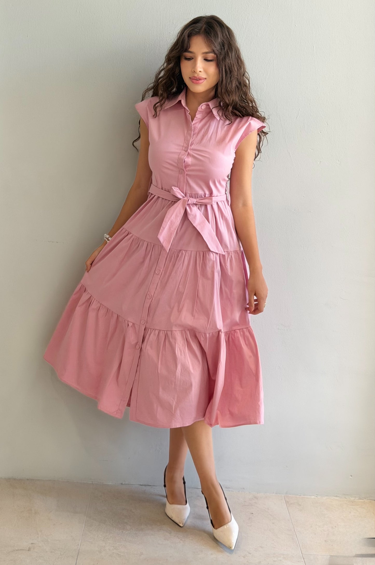Vestido camisero sin mangas
