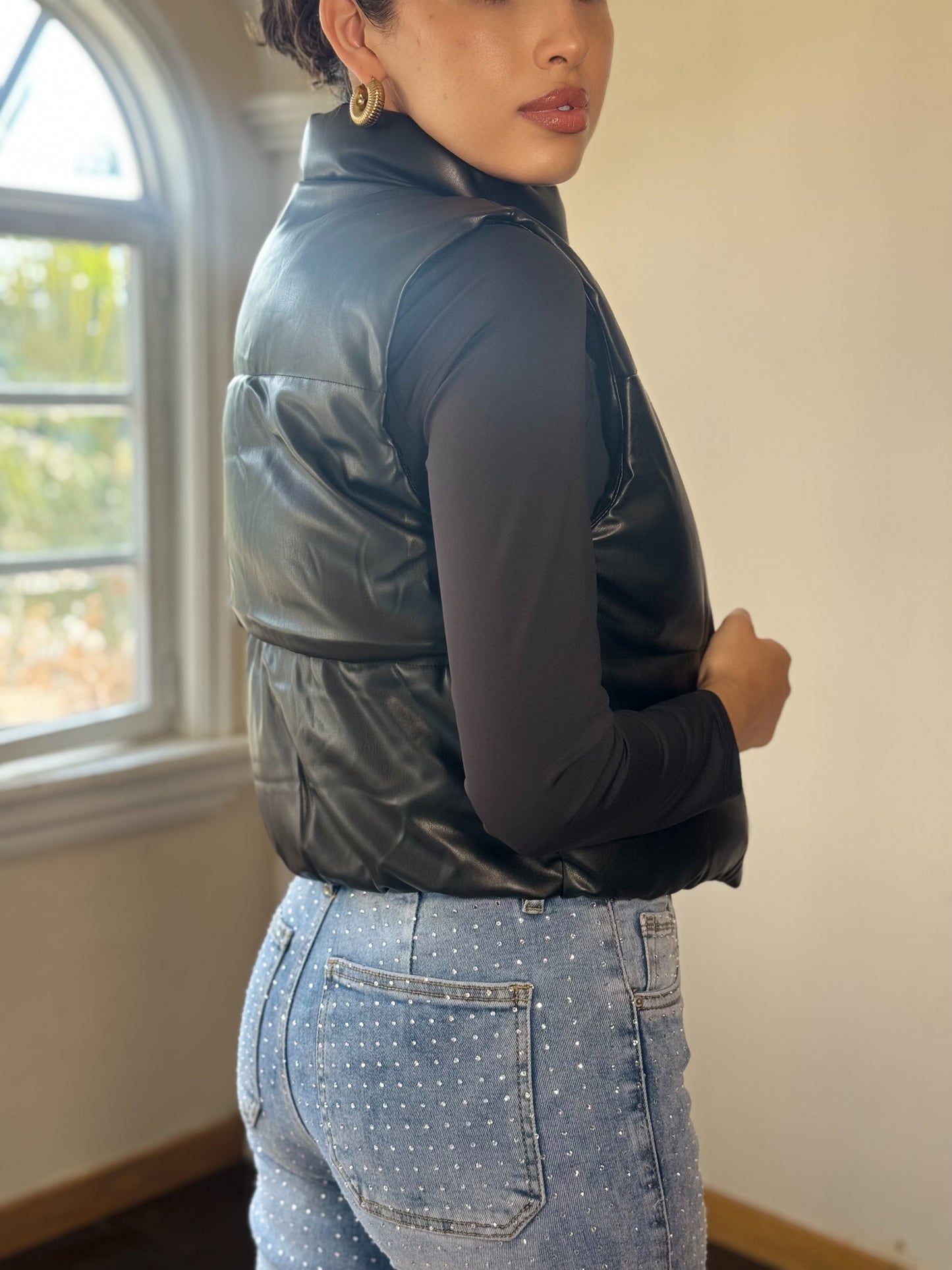 Chaleco bomber vinipiel