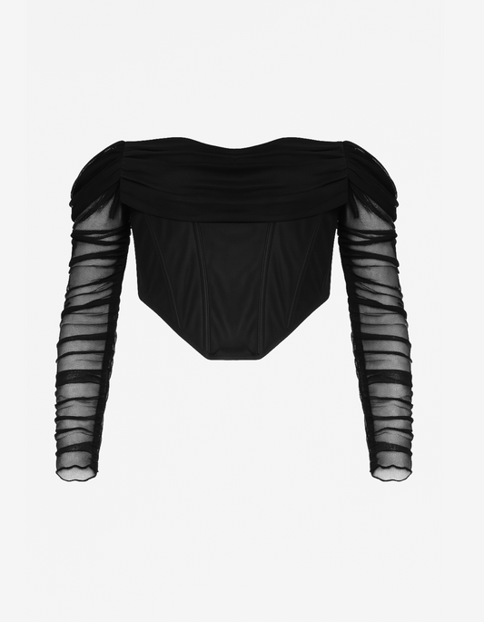 Corset Mesh con mangas