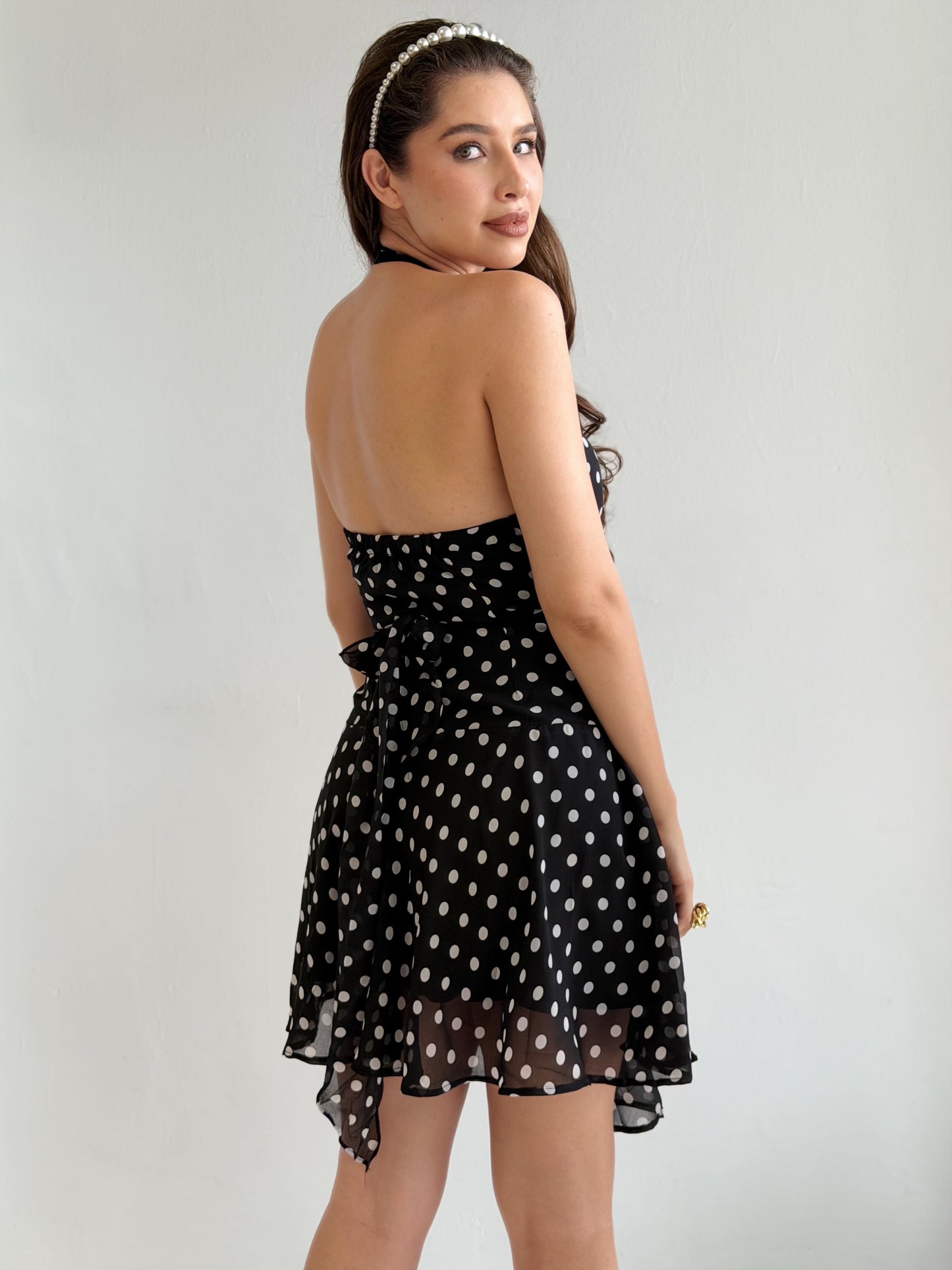 Vestido Cruzado de puntos