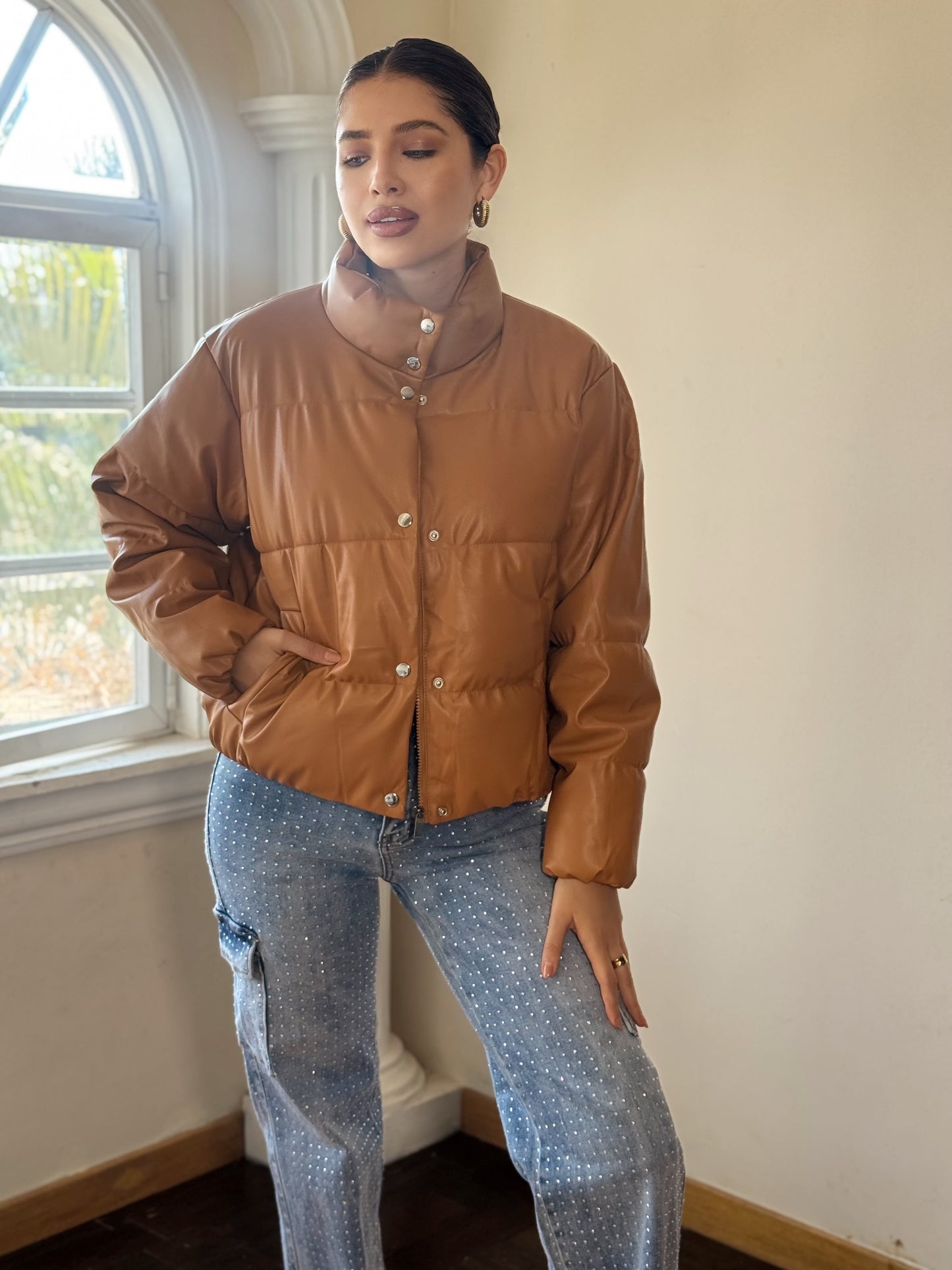 Chaqueta bomber vinipiel