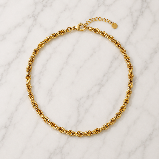 Collar Dorado Trenzado