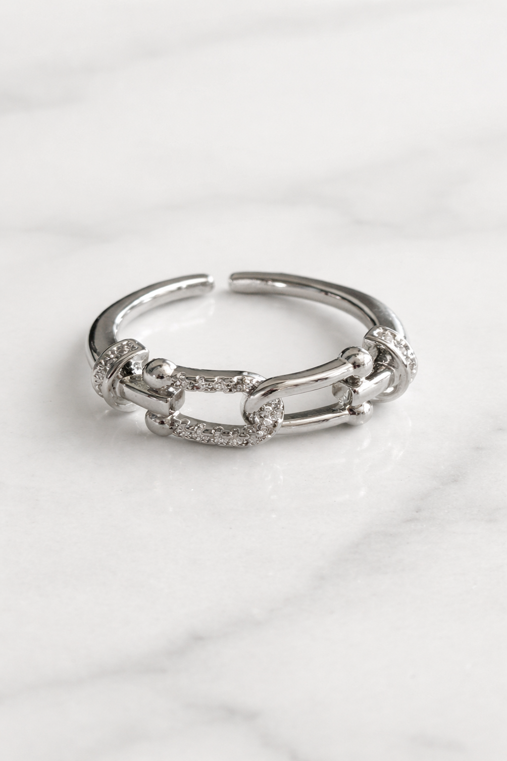 Anillo Eslabón Pave