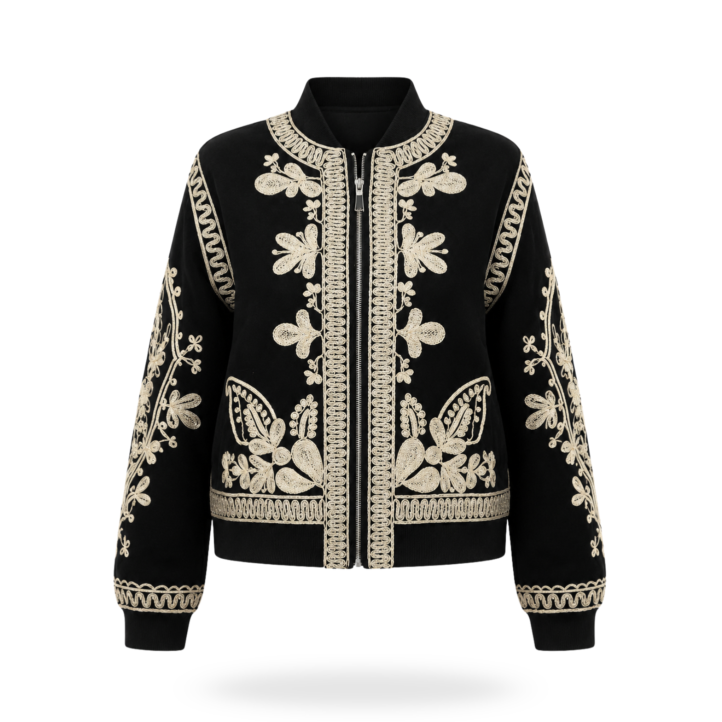 Chaqueta de Gamuza Bordada