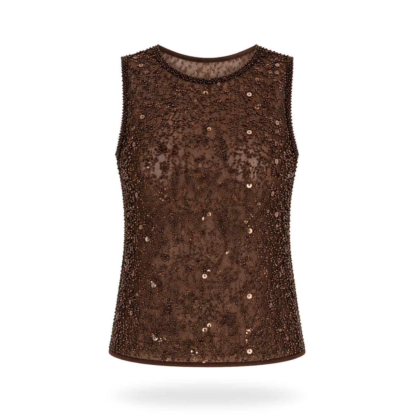Blusa Bordada de brillos sin mangas