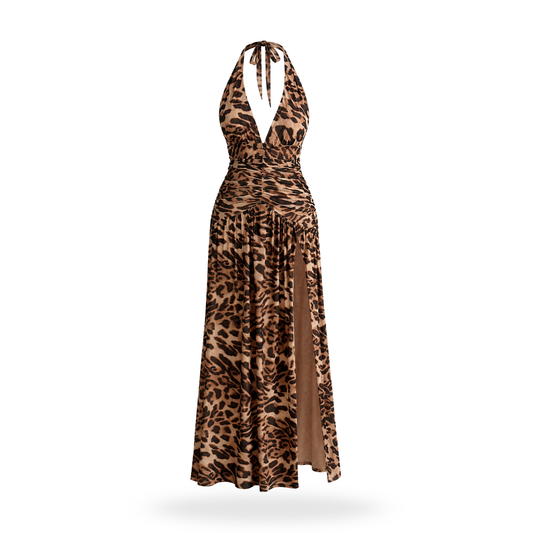 Vestido Largo Animal Print