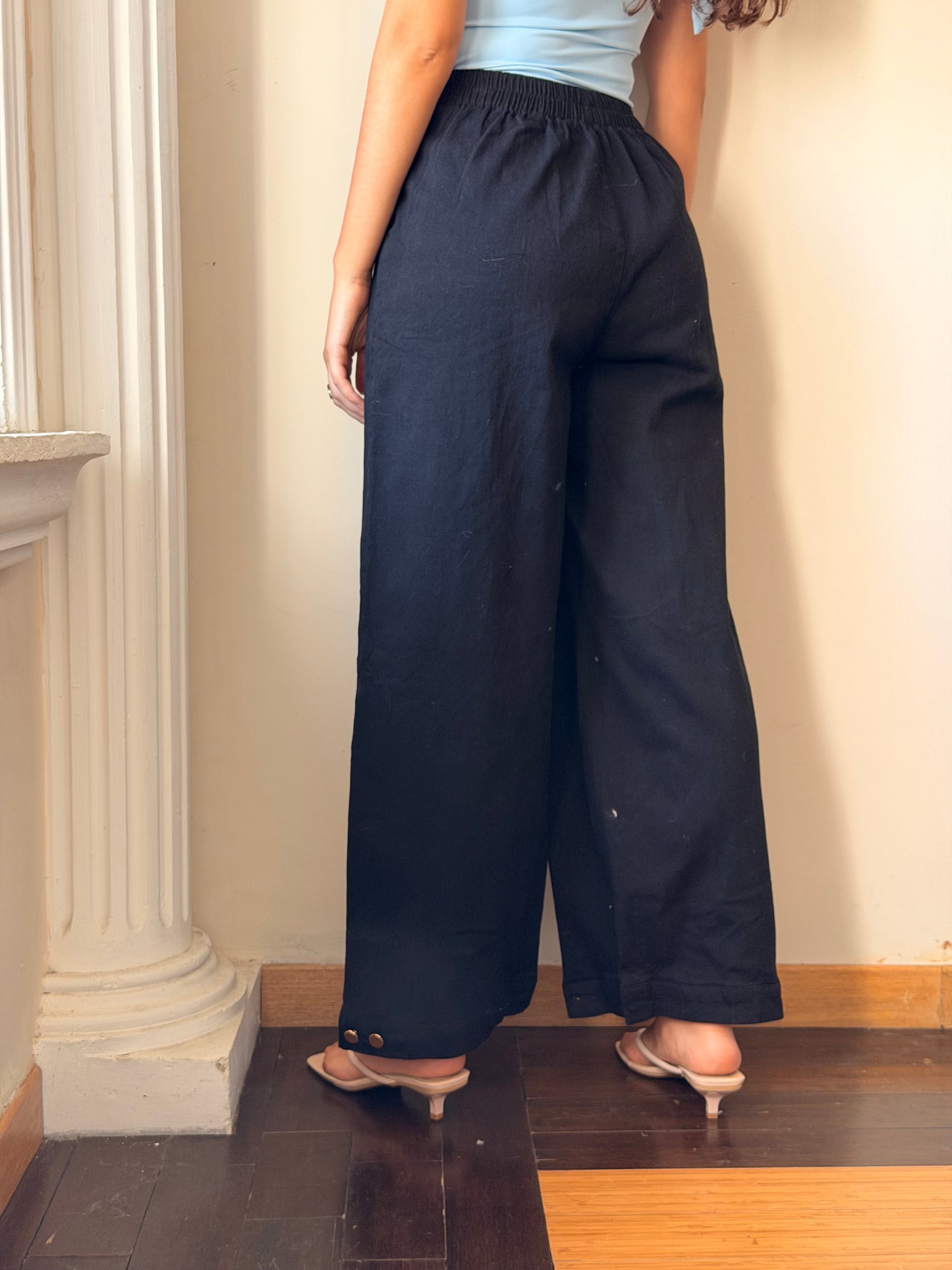 Pantalón de mezclilla drapeado