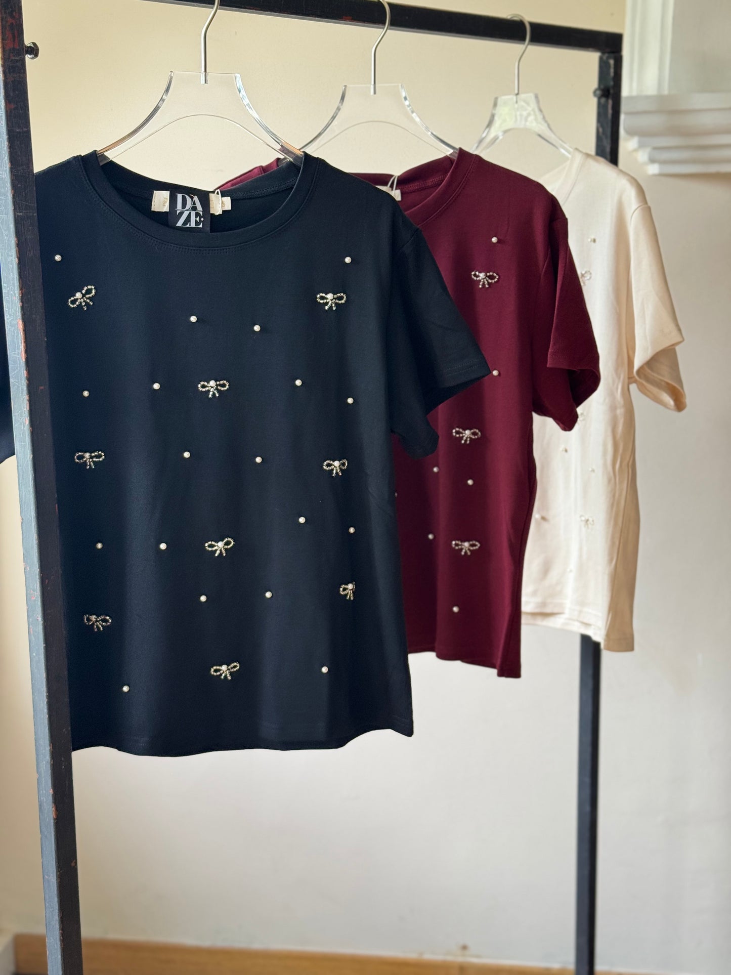 Playera de moños over size
