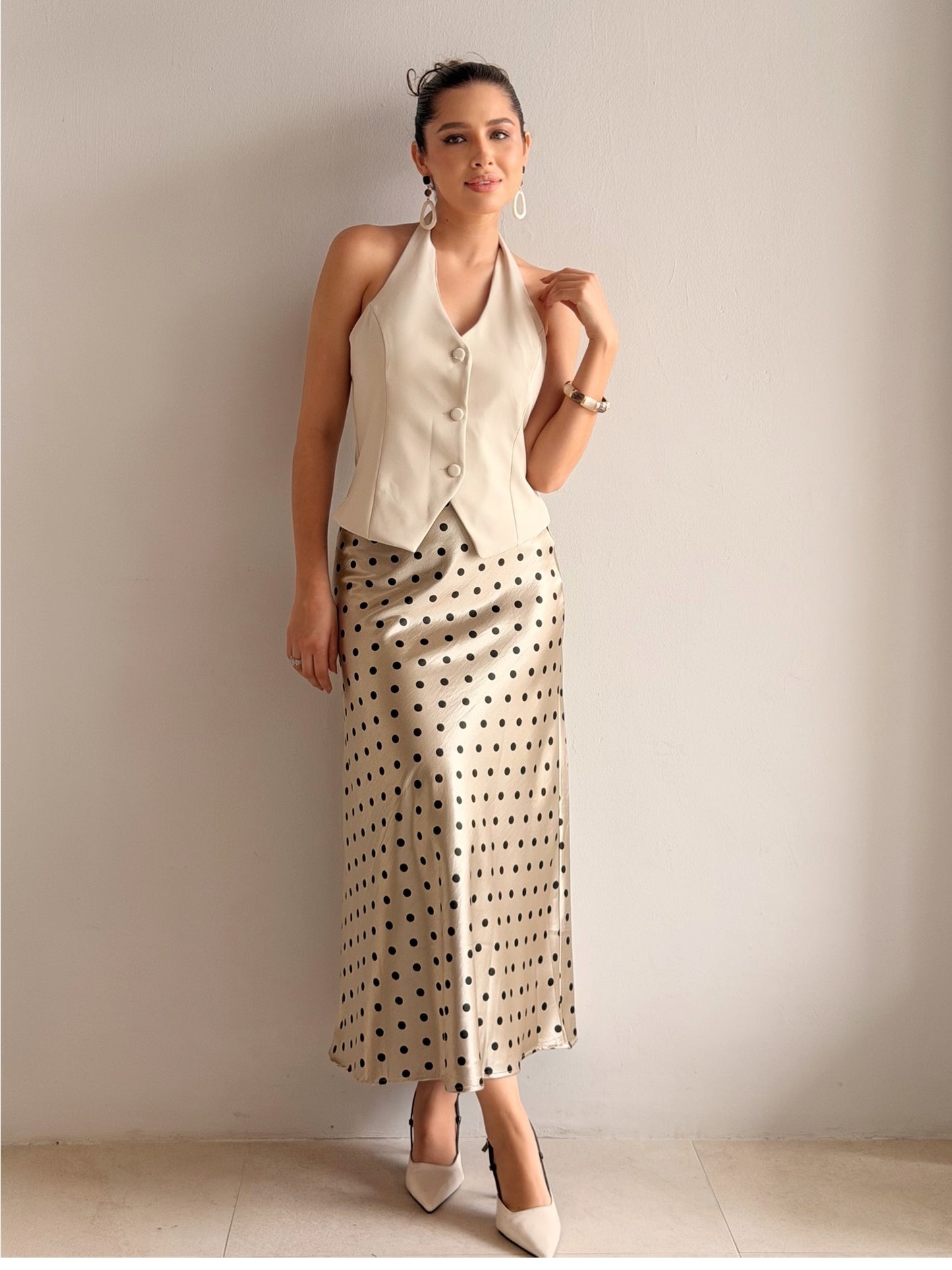Falda Satin puntos