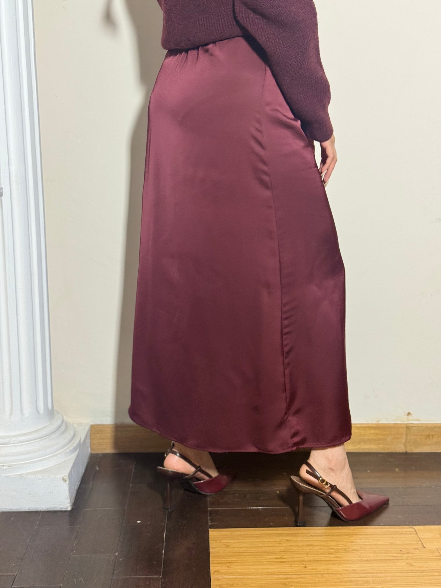 Maxi falda satin