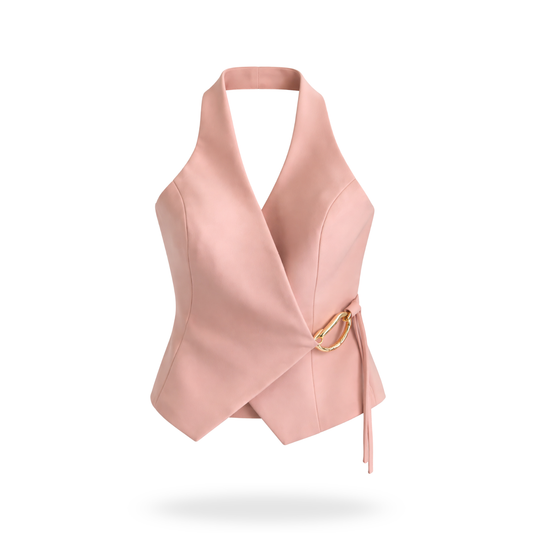 Chaleco Halter Con Aplicacion