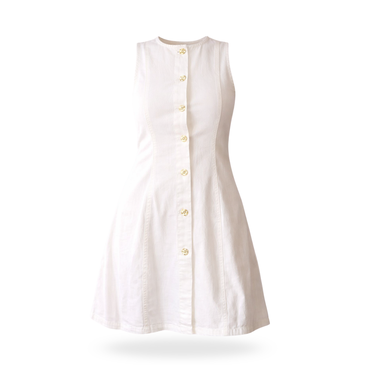 Vestido Mezclilla Boton dorado