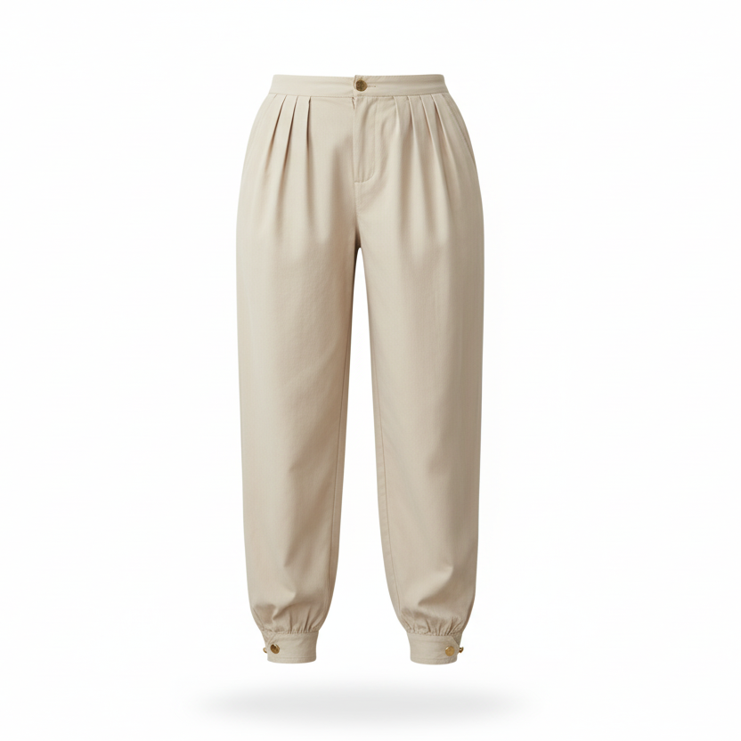 Pantalón de mezclilla drapeado