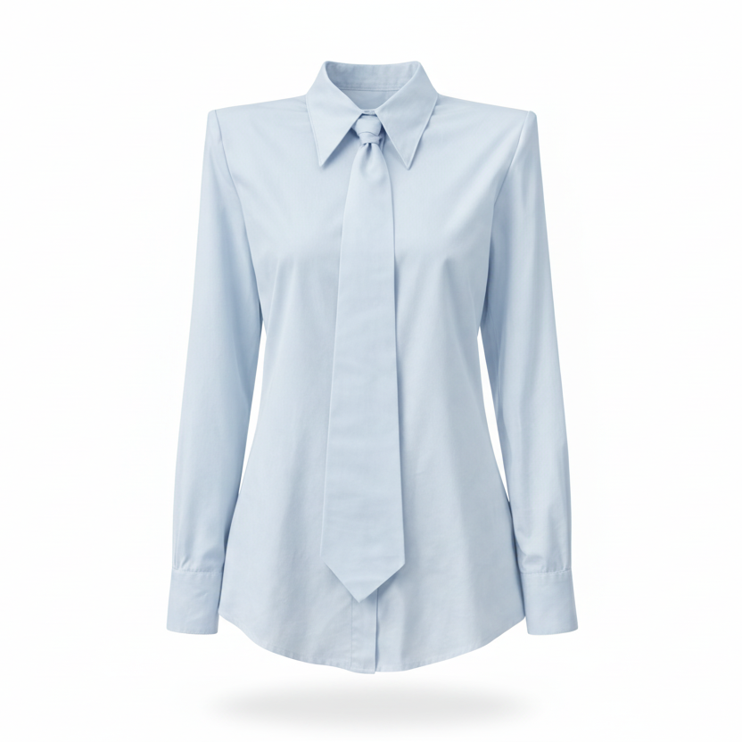 Camisa con hombreras y corbata
