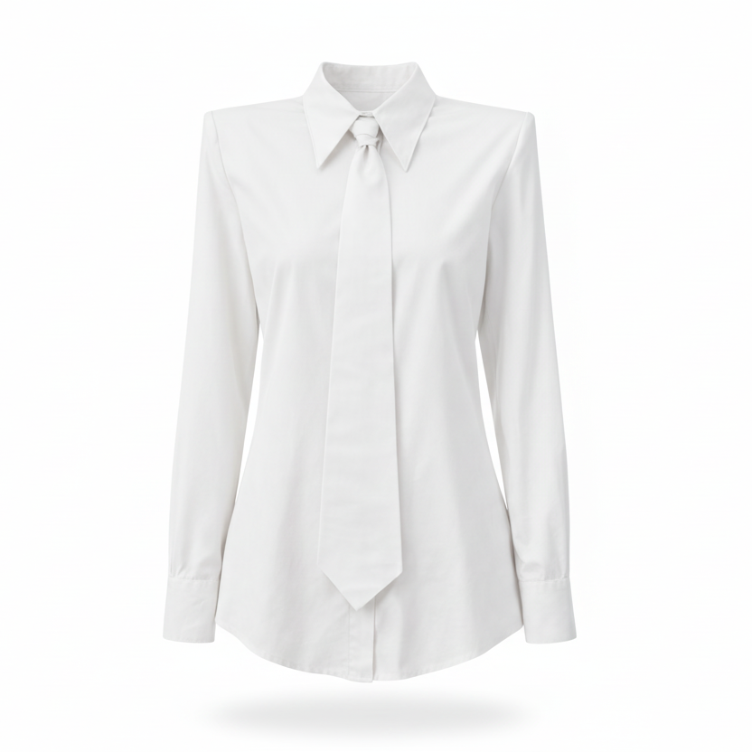 Camisa con hombreras y corbata