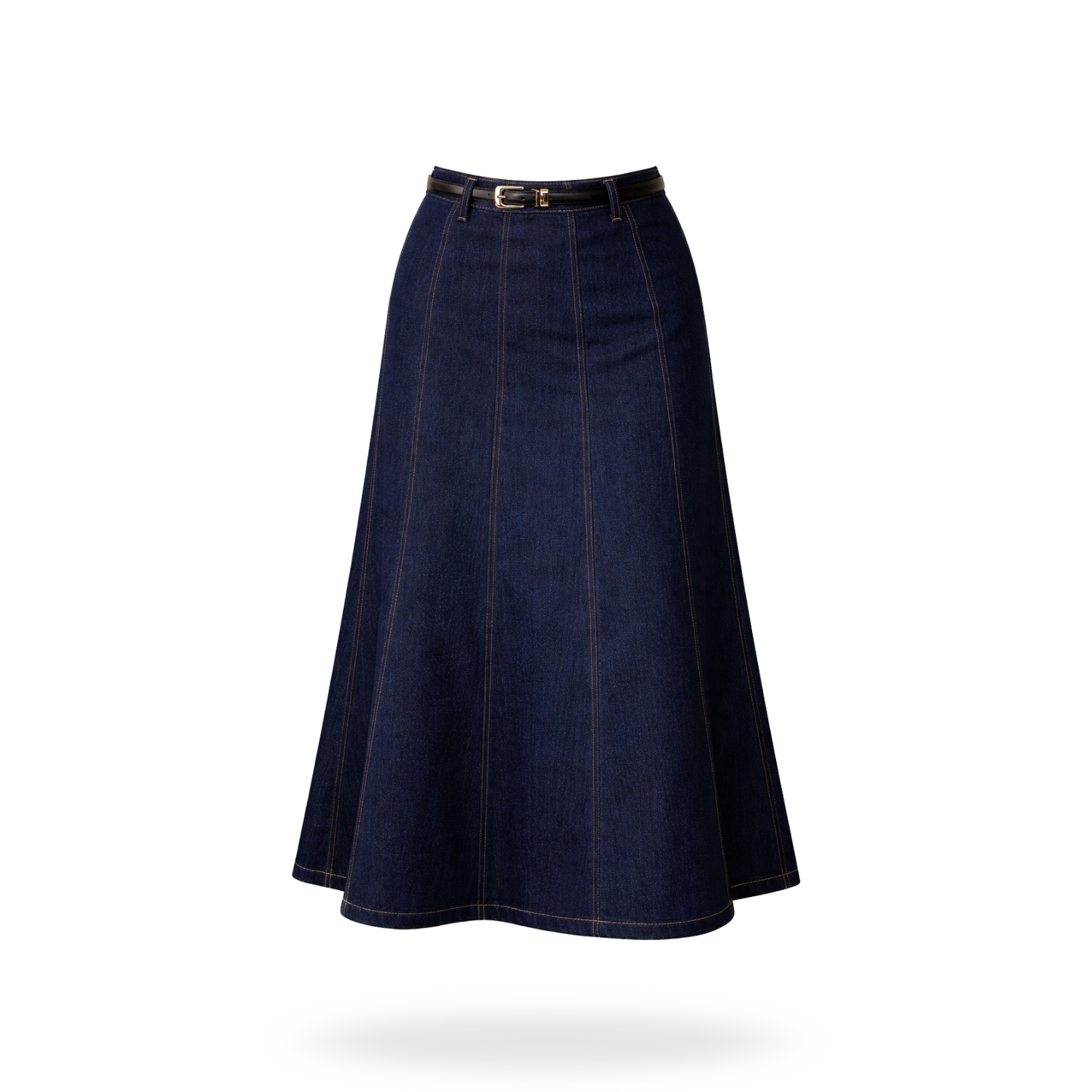 Falda Larga Corte A con cinturon