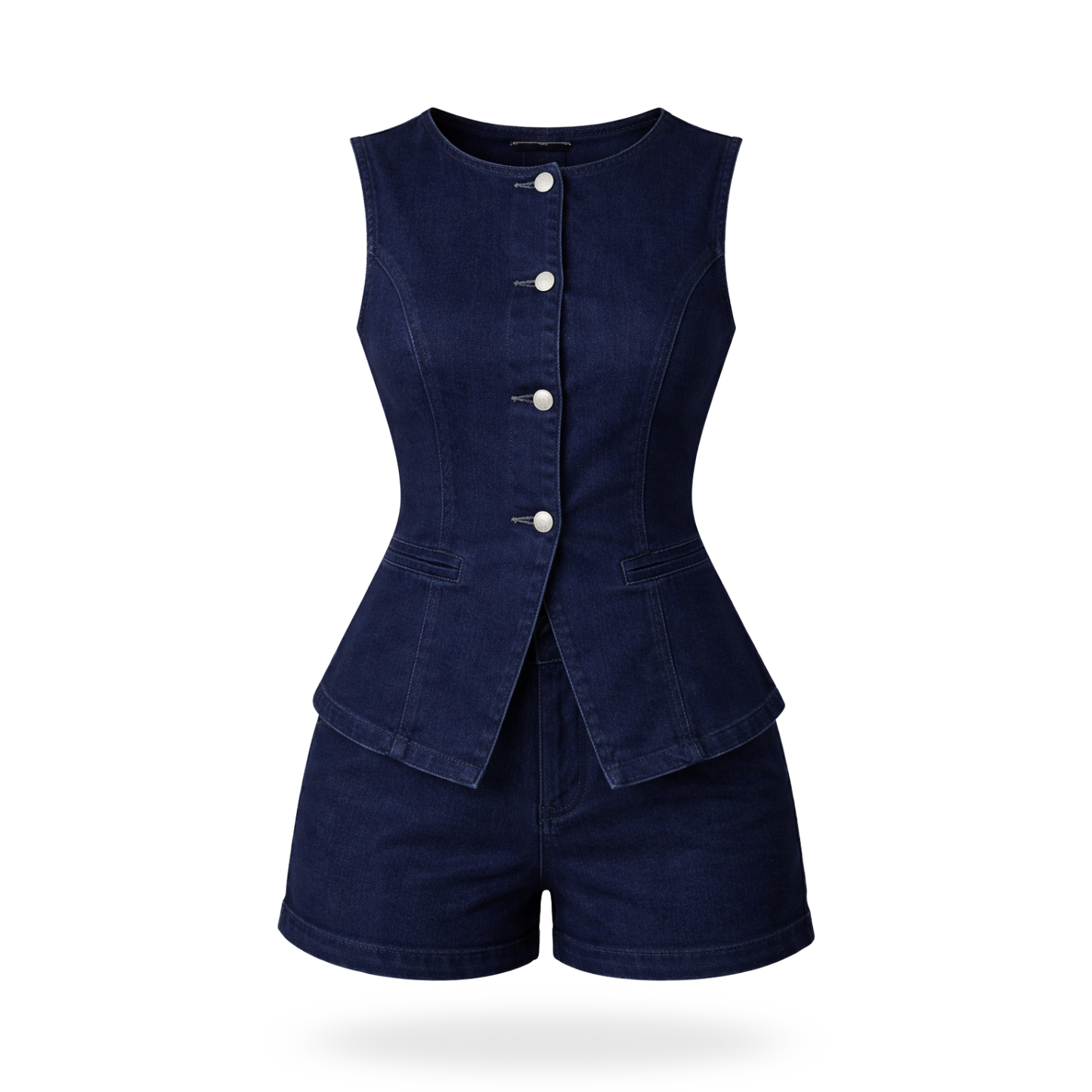 Conjunto de Mezclilla chaleco con short