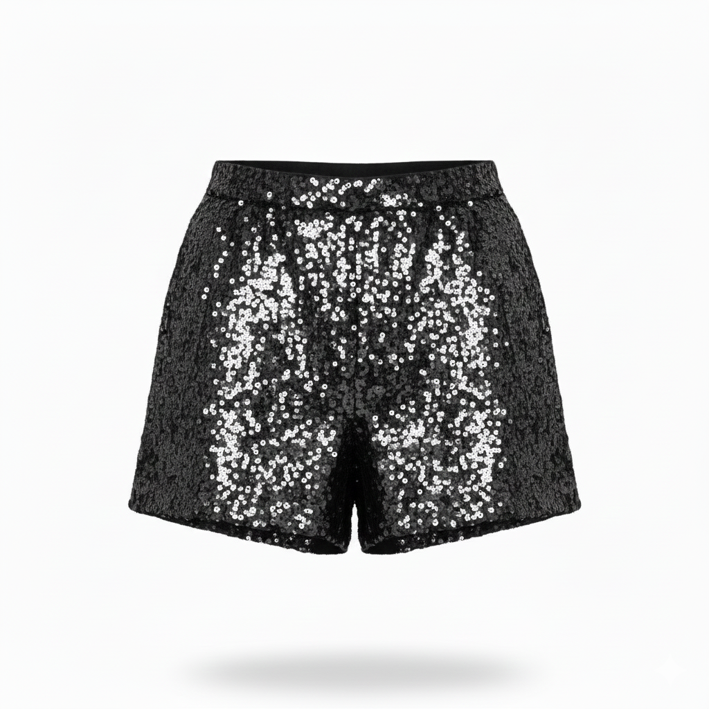 Short con lentejuelas y forro