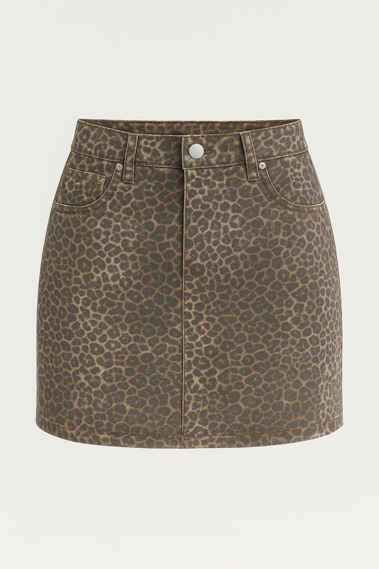 Mini falda animal print