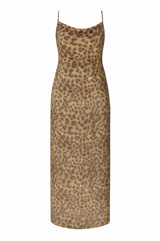 Vestido leopardo mesh
