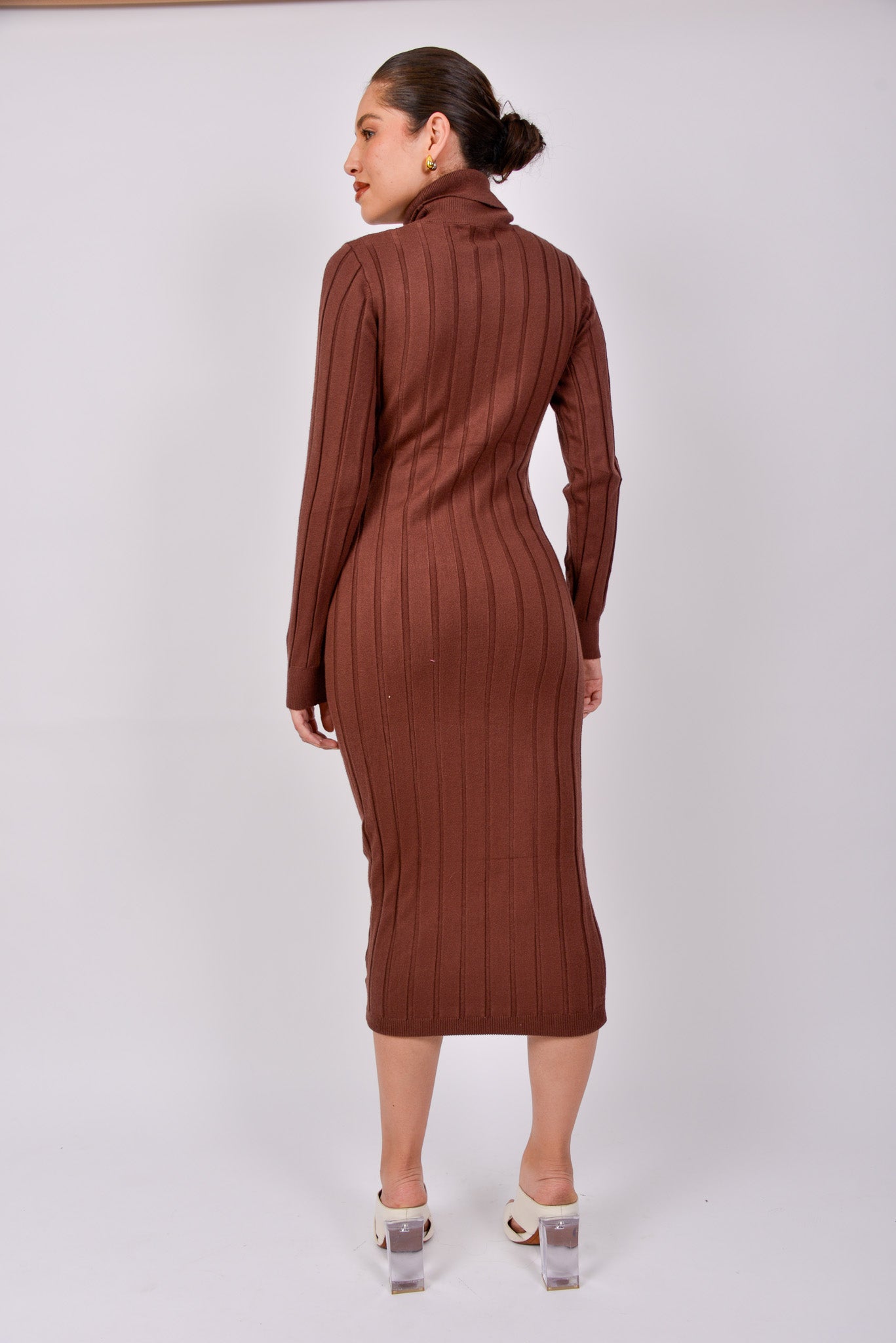Maxi Vestido tejido cuello alto