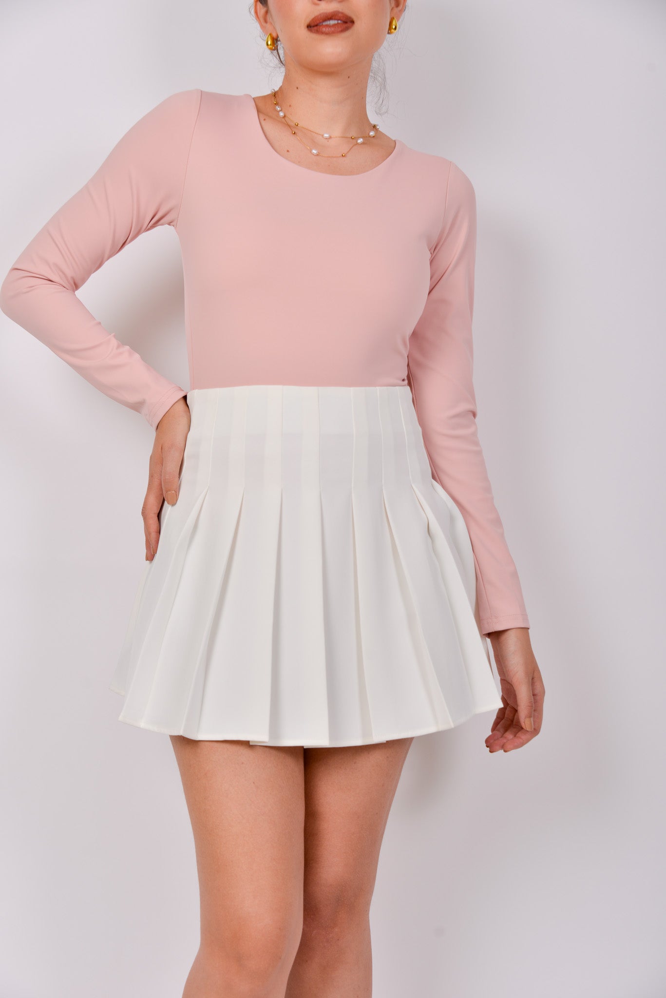 Mini falda tableada