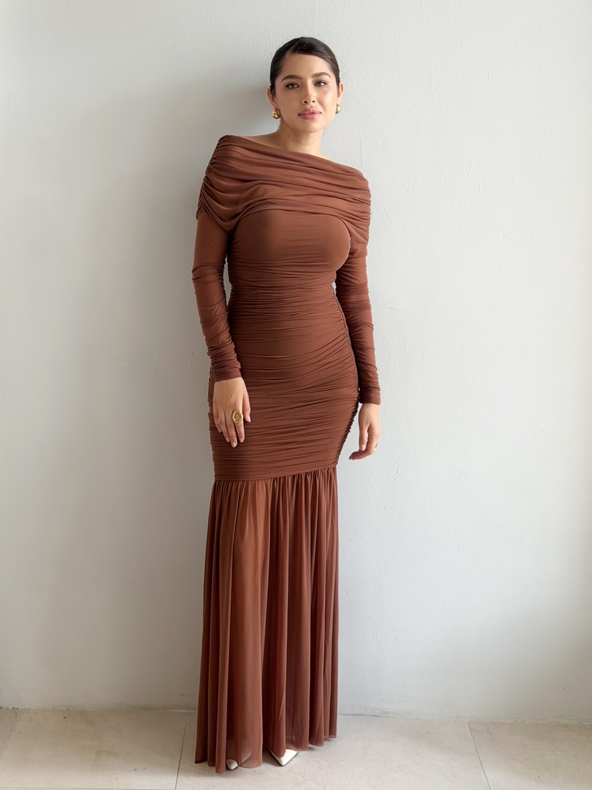 Vestido Mesh Manga larga