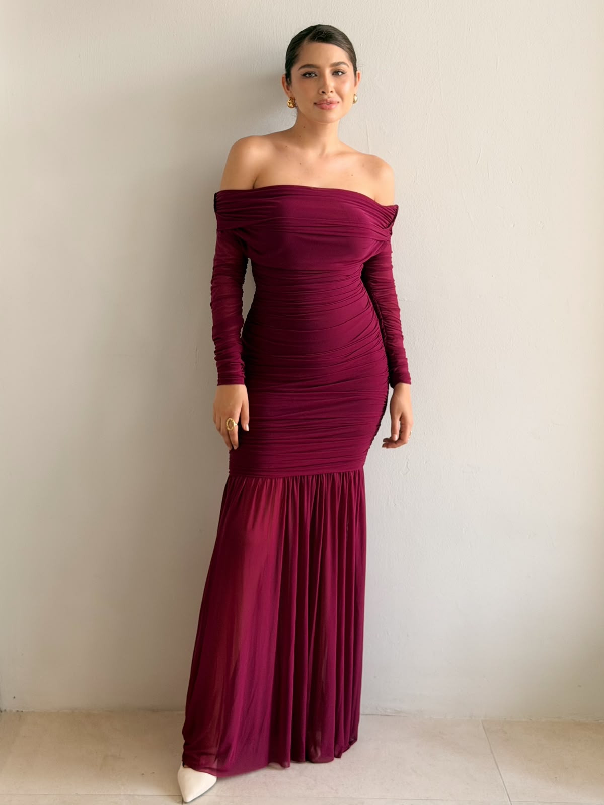 Vestido Mesh Manga larga