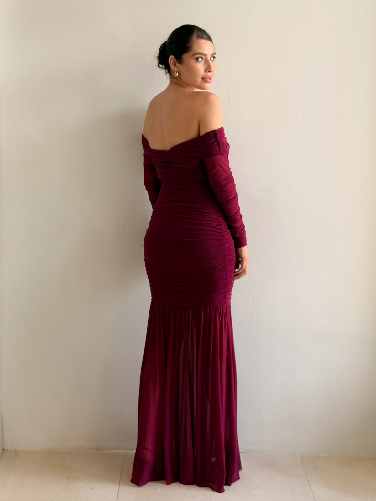 Vestido Mesh Manga larga