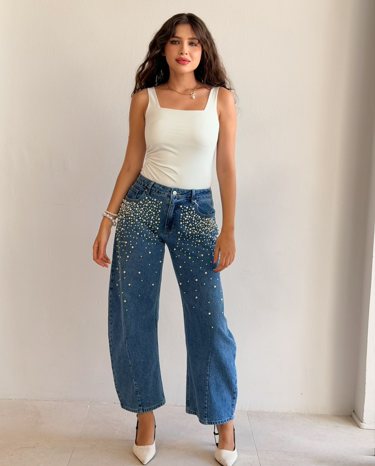 Jeans de perlas