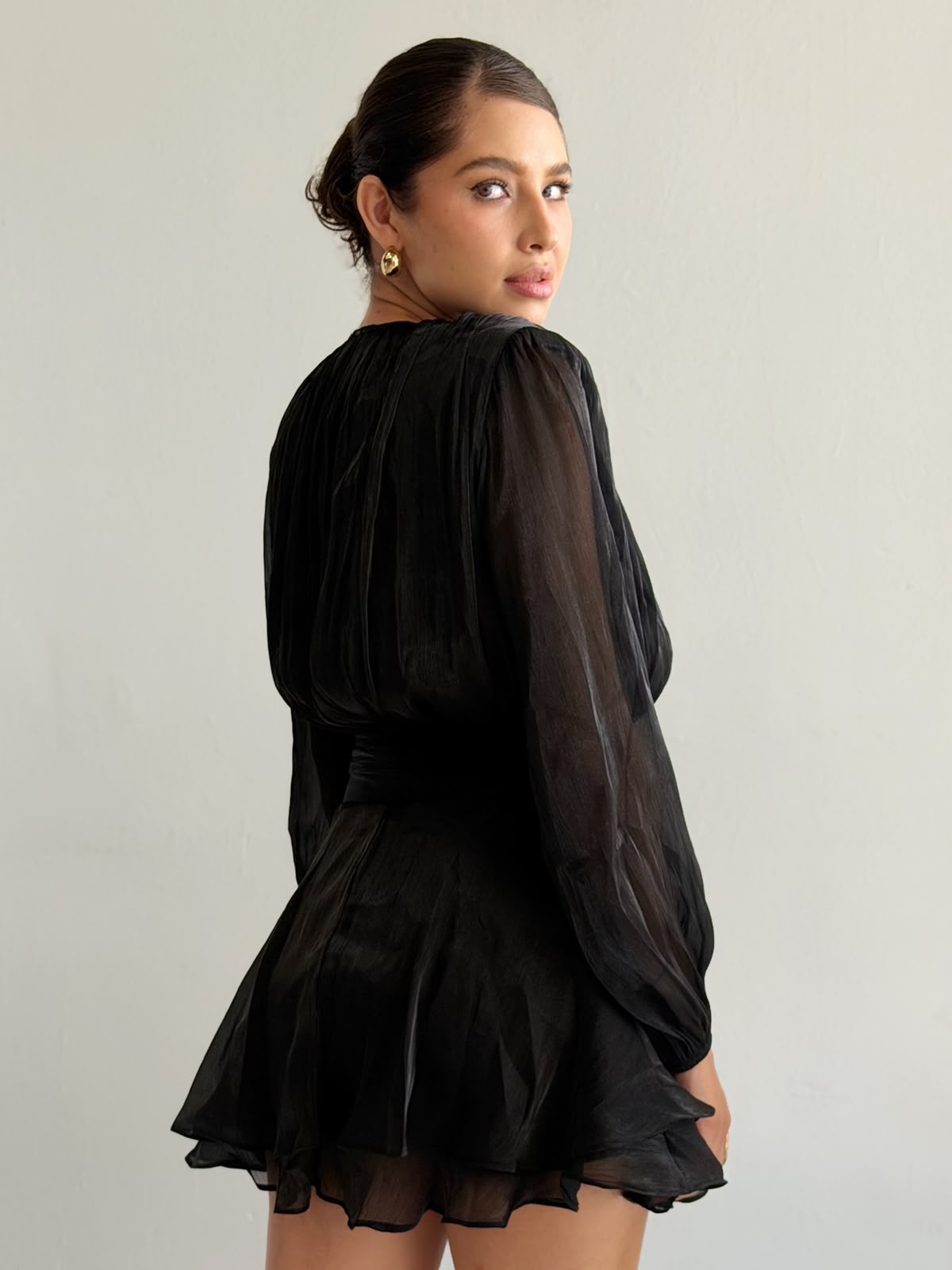 Vestido Satin Manga larga