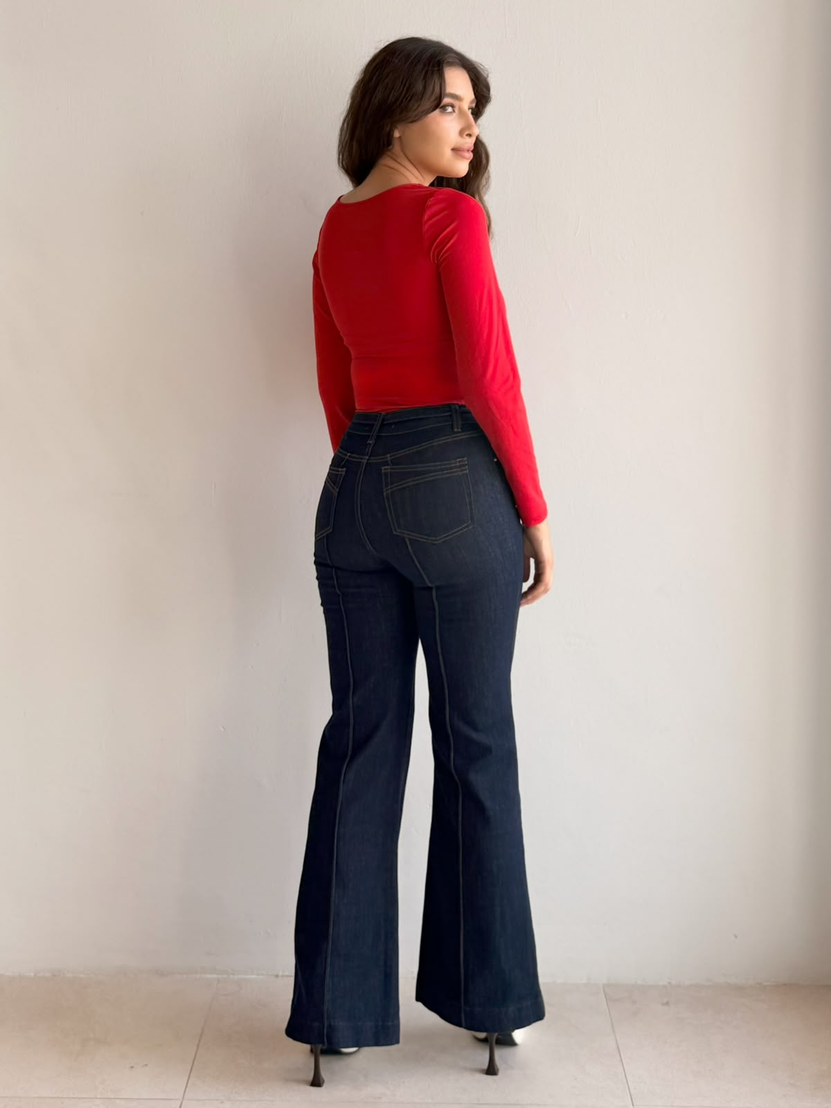 Jeans Con Pinza de mezclilla