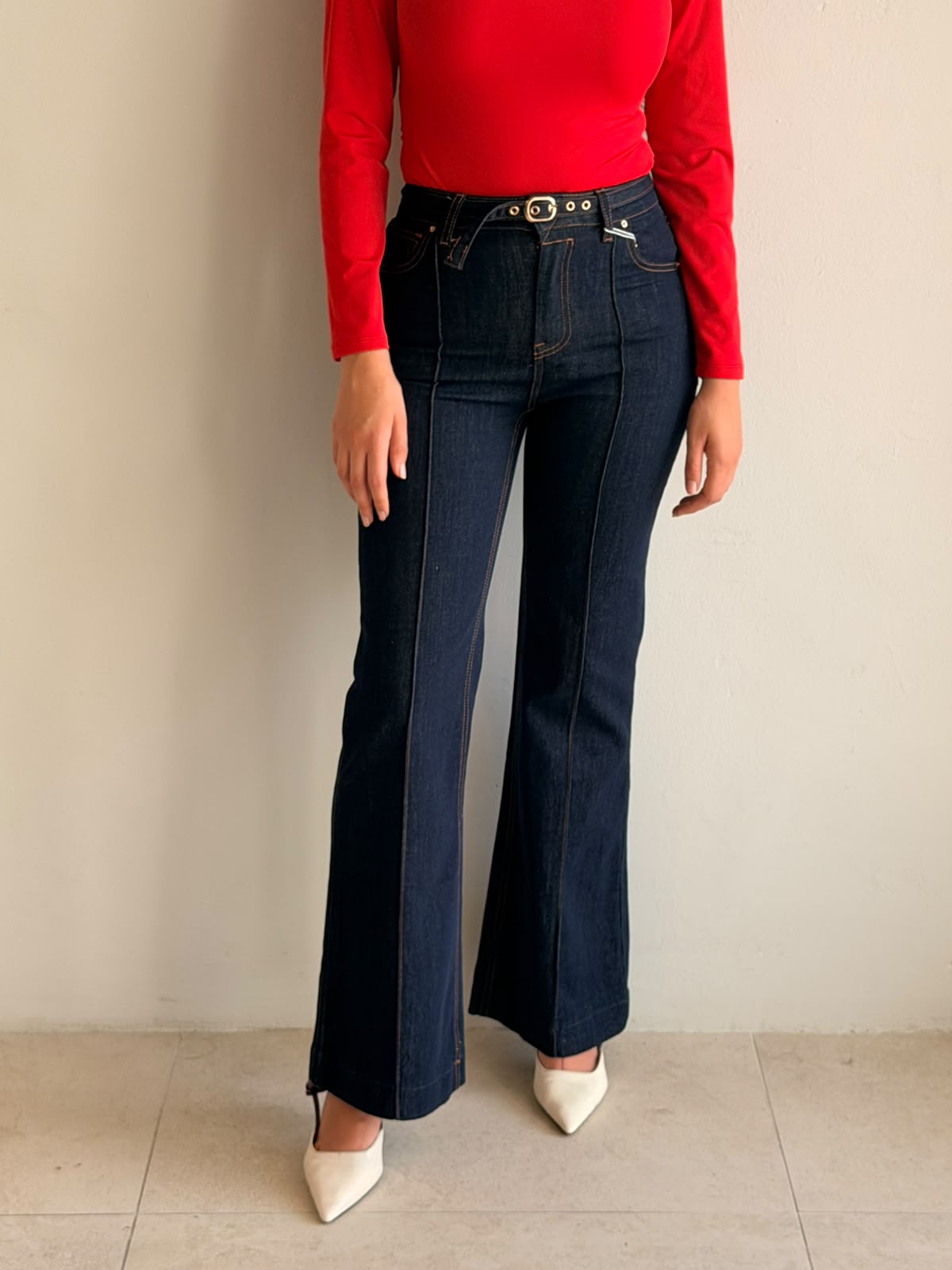 Jeans Con Pinza de mezclilla