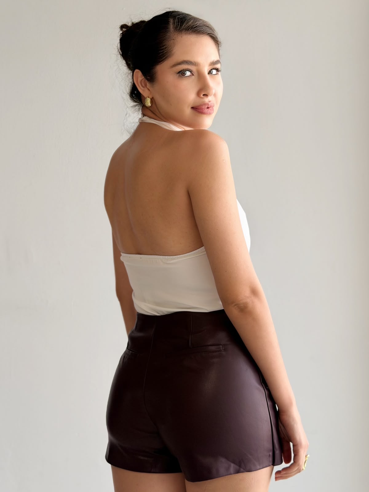 Faldashort de vinipiel