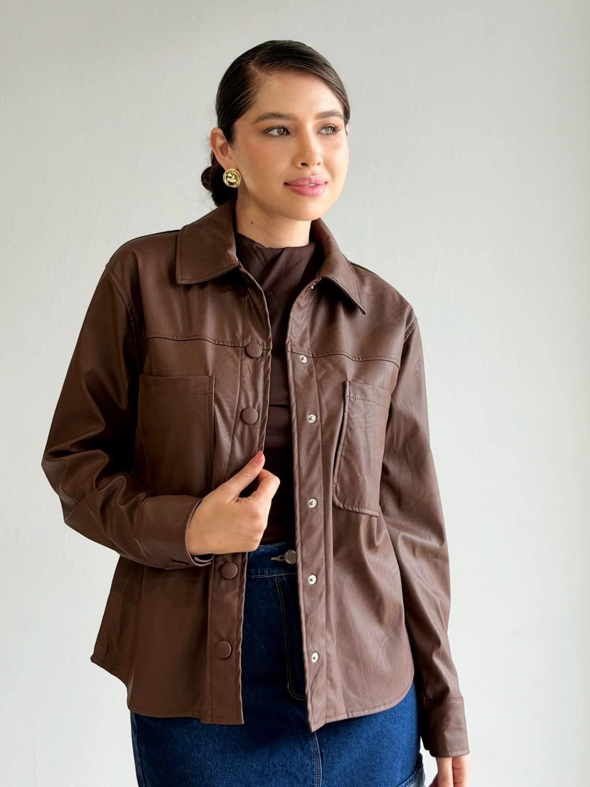 Sobre Camisa Vinipiel Oversize