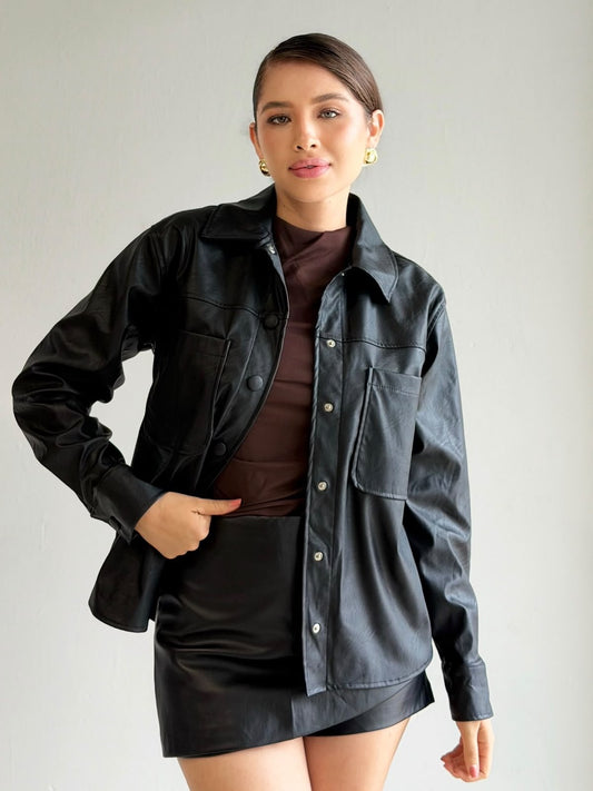 Sobre Camisa Vinipiel Oversize