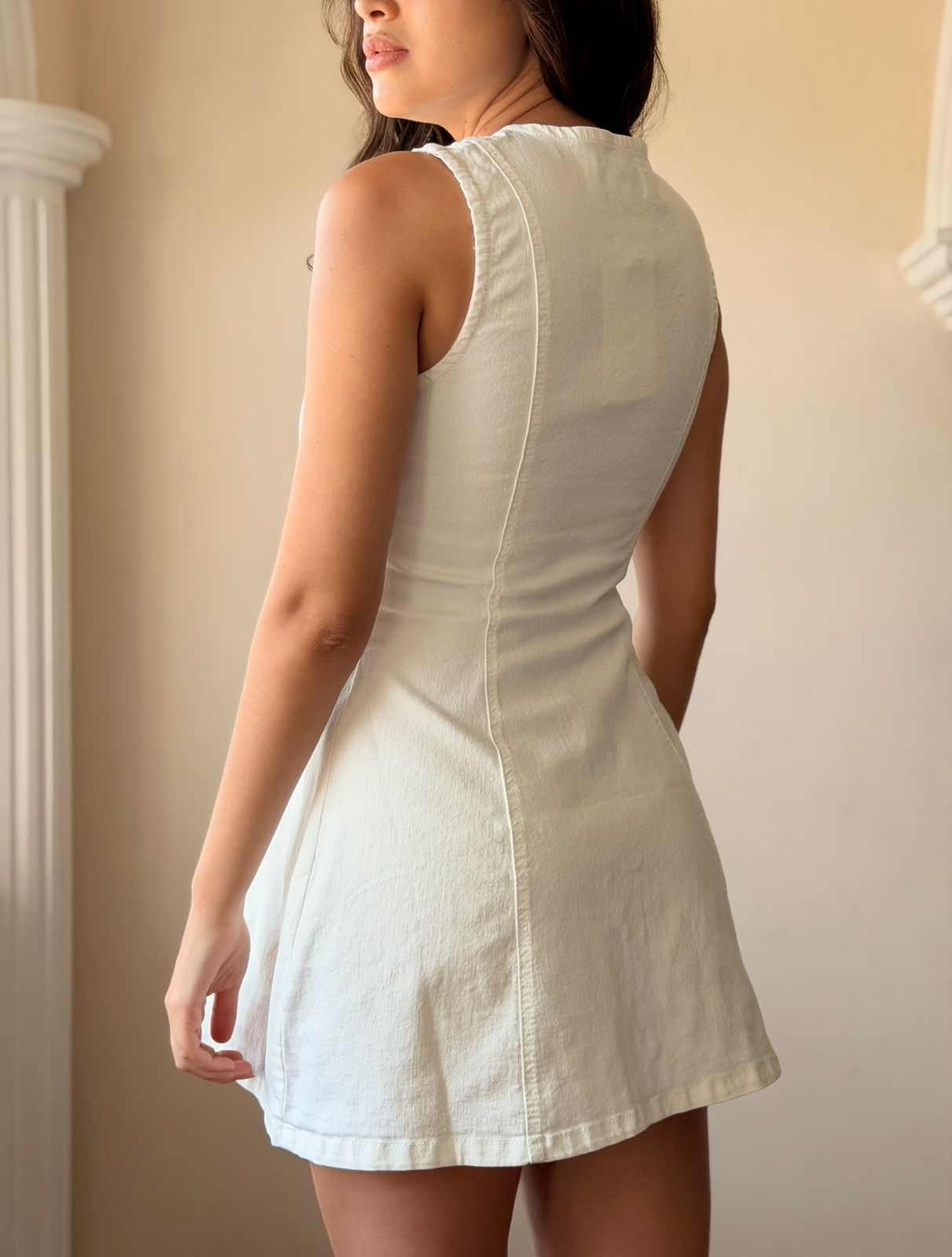 Vestido Mezclilla Boton dorado