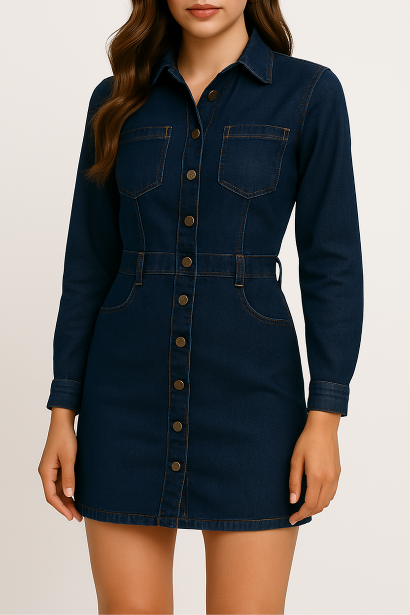 Vestido camisero de mezclilla