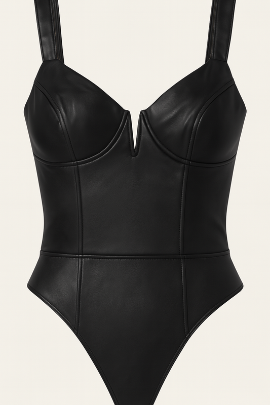 Body de vinipiel