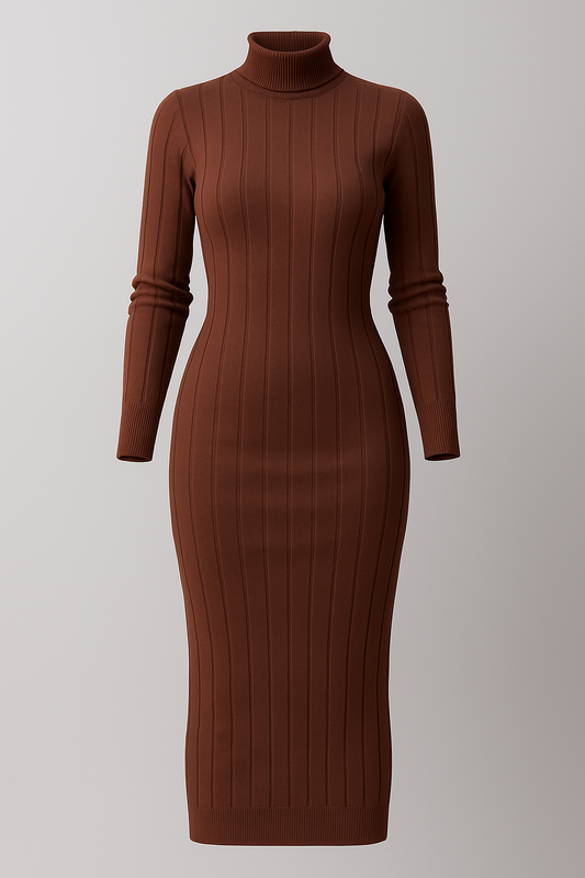 Maxi Vestido tejido cuello alto