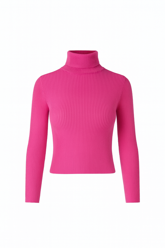 Blusa cuello alto tejida