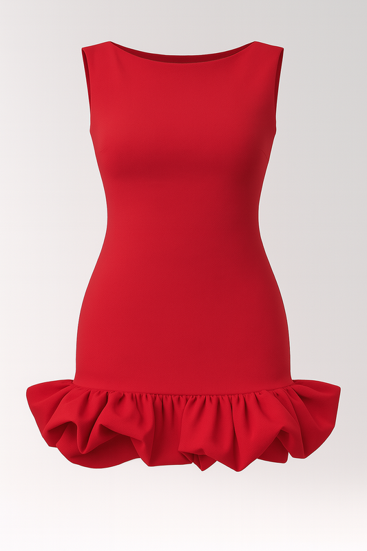 Vestido corto globo