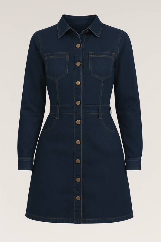 Vestido camisero de mezclilla